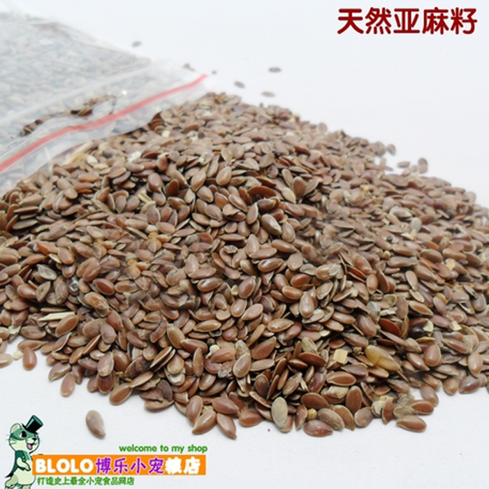 天然亚麻籽 仓鼠虎皮牡丹玄凤中小型鹦鹉观赏鸟类粮食饲料 100克