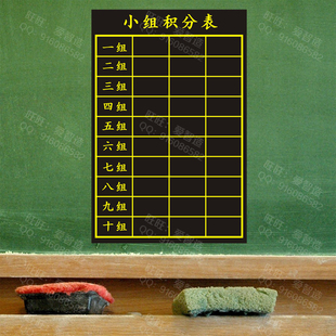 黑板 老师课堂教学评比 比一比谁最棒 小组积分表 磁性字格黑板贴