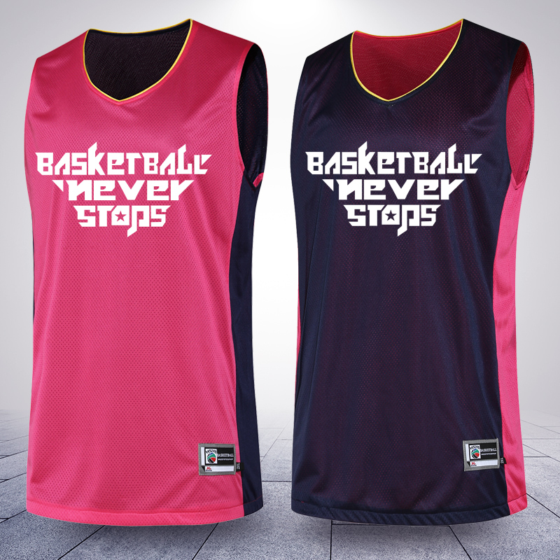 男新款 后舍男生篮球队服双面diy套装 印字夏季