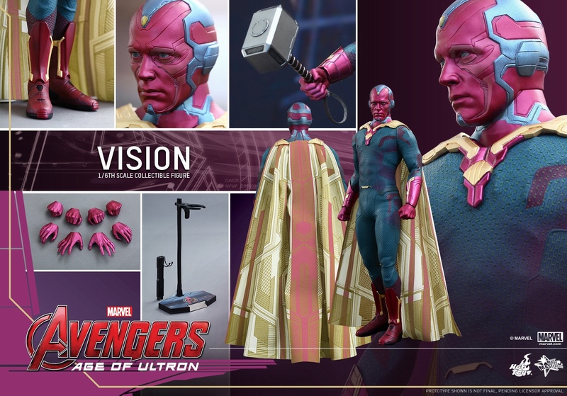 hot toys ht 1/6 mms296 复仇者联盟2 奥创纪元 幻视visio