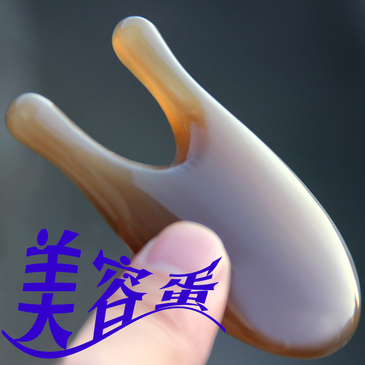 白水牛角刮痧片 天然 牛角正品按摩棒 面部鼻背眼脸经络点穴拨筋