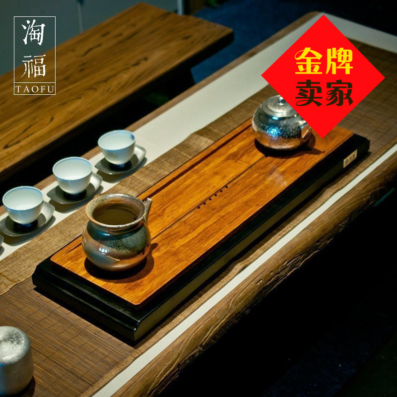 祥福 重竹茶盘茶台排水式小功夫茶具套装茶海大号干泡盘特价茶盘