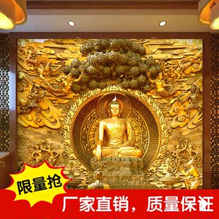 3d立体唐卡佛像大型无缝壁画 寺庙佛堂酒店饭店背景墙纸佛祖壁画