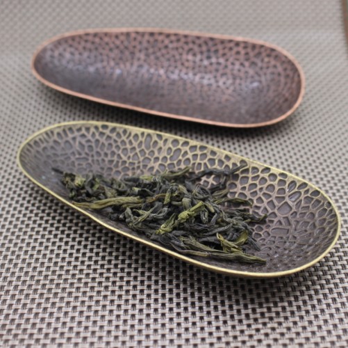 茶具零配 青铜红铜手工茶勺 茶铲 茶则 茶匙 茶箕 茶荷 茶道配件