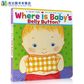 Katz 4岁精选 宝宝 纸板翻翻书 肚脐 Where Belly 不怕咬 英文原版童书 启蒙英文阅读绘本 Baby Button Karen