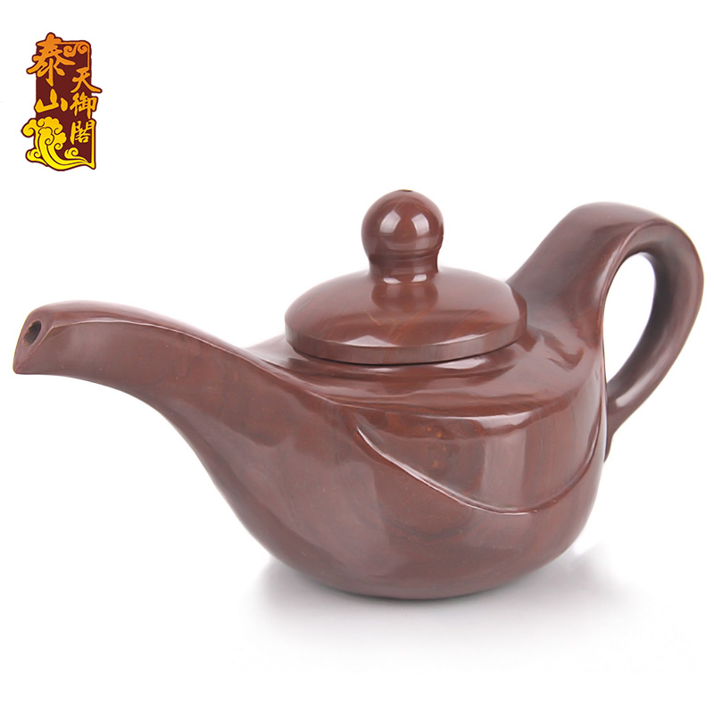 天御阁纯天然木鱼石茶具茶壶正品功夫茶杯过滤保健杯元宝茶壶套装