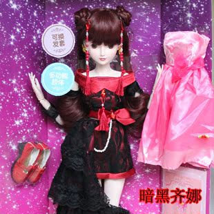 关节 叶罗丽娃娃仙子 新款罗丽 暗黑齐娜菲灵 60cm关节活动大娃娃