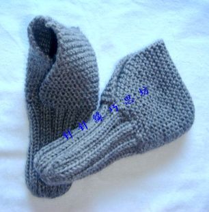手工编织全羊毛加厚男女毛线袜子 保暖地板袜 家居袜
