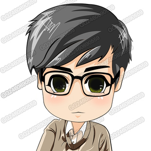 头像 真人照片转手绘 q版头像 q版卡通动漫 手绘漫画 特色t恤卡通设计