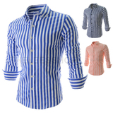2016春装衬衫Fresh And Bright Business Casual Striped Shirts