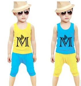 2015夏季男童<em>儿童套装</em>校服六一服装背心<em>马裤</em>