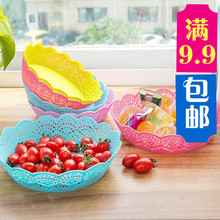塑料沙拉盘茶几瓜子盘零食盘水果盆水果篮 创意客厅干果盘糖果盘
