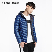 ERAL/艾莱依男士韩版修身连帽羽绒服短款冬装羽绒外穿19011-EDAA图片