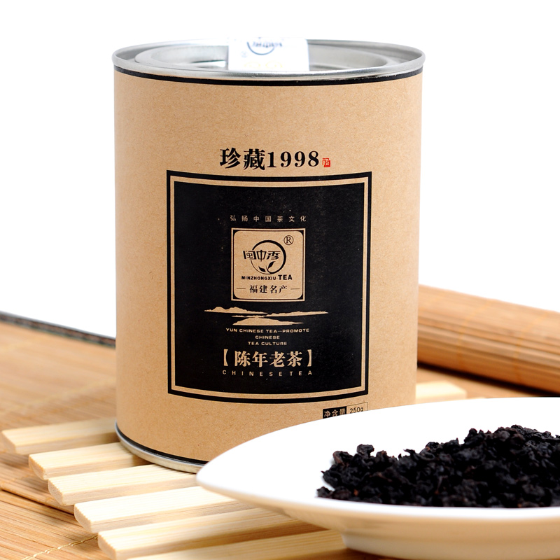 闽中秀 珍藏1998 陈年老茶安溪铁观音炭焙老火250g罐装礼茶茗茶