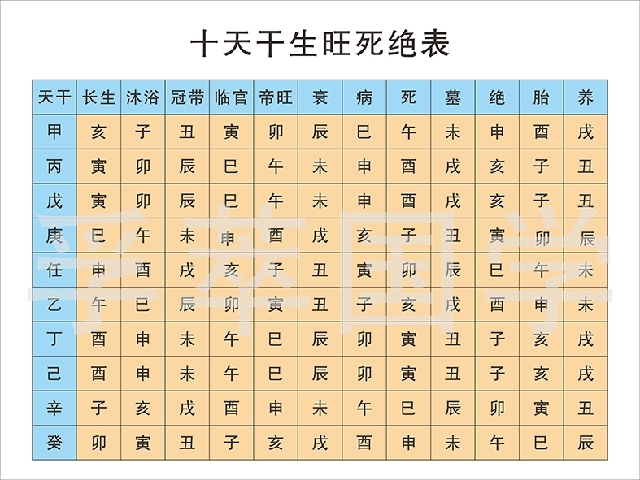 限时打折防水防潮十天干生旺死绝表现代装饰画易经国学儿童学习图