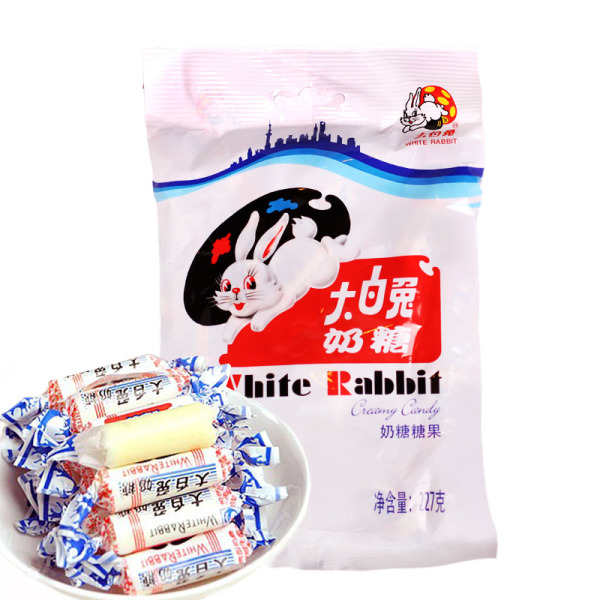 正品糖果 怀旧童年 大白兔原味奶糖227g 天猫超