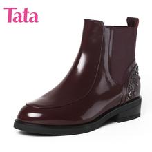 他她冬季牛皮女靴2YWD6DD6 Tata 清仓