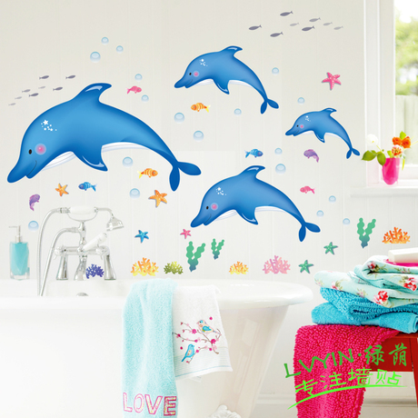 淘宝网-卡通动漫可爱海豚可移除墙贴纸 儿童卧