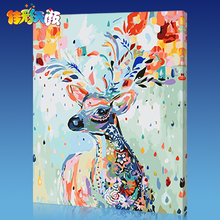 饰画 佳彩天颜diy数字油画客厅风景花卉动漫人物填色手工绘油彩装