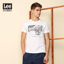 商场同款 T恤L296442LQK14 101+白色圆领短袖 2017秋冬新品 LEE男装