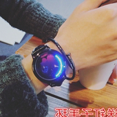 韩版创意简约个性智能LED夜光触摸屏手表炫酷男女学生星空情侣表