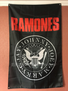 摇滚the 雷蒙斯乐队摇滚挂旗 ramones 酒吧装饰壁挂 挂布 窗帘试衣间