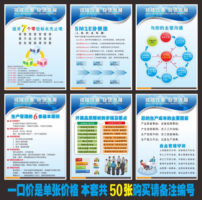 企业文化品质挂图工厂车间精益求精海报质量标牌生产挂图管理看板