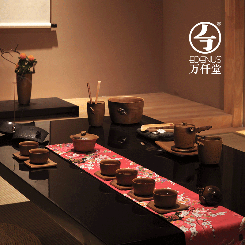 万仟堂陶瓷功夫茶具 家用茶道成套套装 创意礼盒整套茶具 风竹02