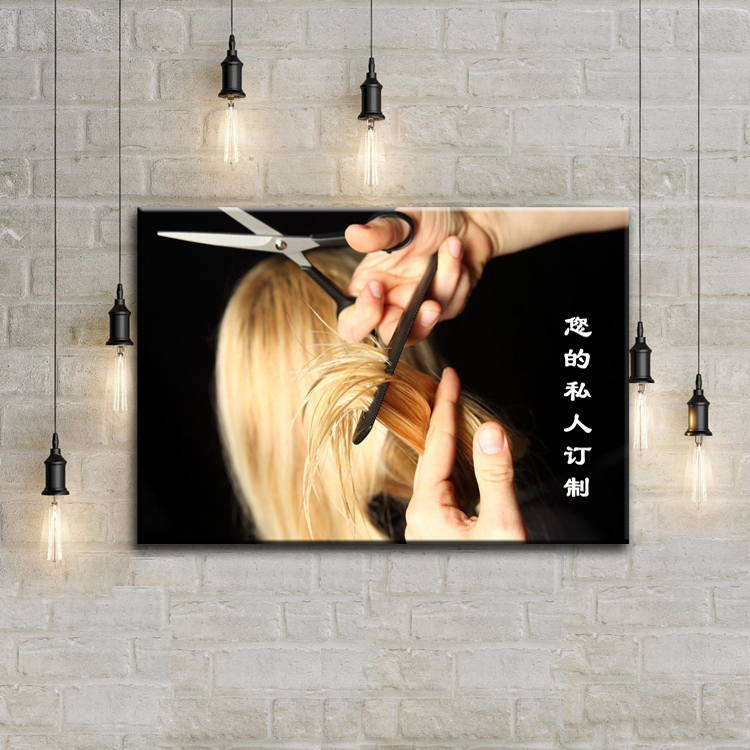 理发店复古装饰画 发廊美发店发型工作室个性挂画理发师创意海报 ￥10