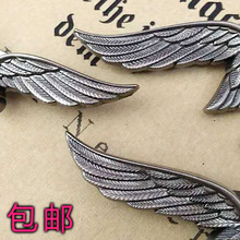 霸气大号别针双翼羽毛胸针 精品铁质勋章收藏盒子包装 包邮 一件