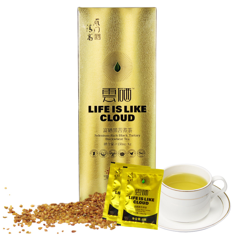 雁门清高黑苦荞茶全胚芽香240g苦荞麦茶 高山有机茶 富硒健康好礼
