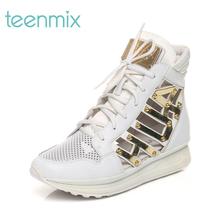 Teenmix/天美意夏专柜同款时尚厚底运动风女凉靴AK68TBB5图片