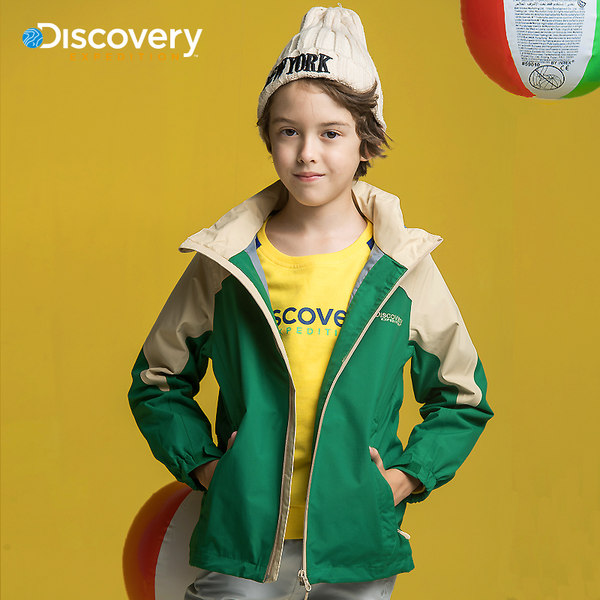 Discovery童装2017男童防水单层冲锋衣中大童开衫外套DAWD90804潣
