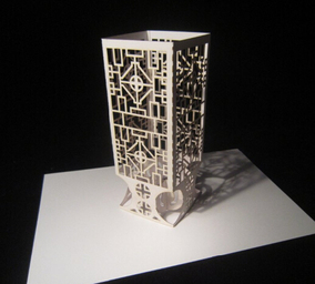 立体构成作业,3d卡纸造型建筑模型纸雕教具折纸手工作业比赛图纸