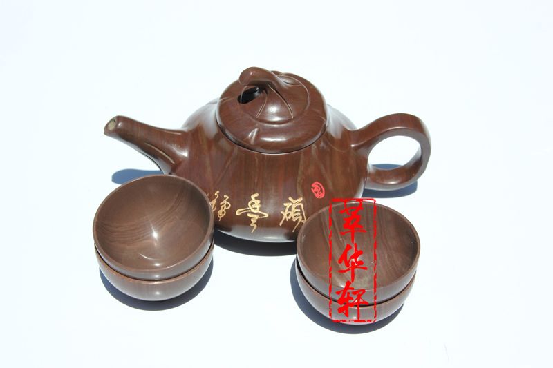 萃华轩精品无蜡木鱼石硕果茶具套装茶壶非麦饭石茶杯杯子正品直销