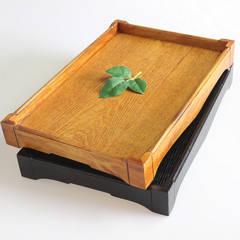 zakka创意木制托盘 长方形木盘子 欧式野餐盘 水杯茶具茶盘木制品