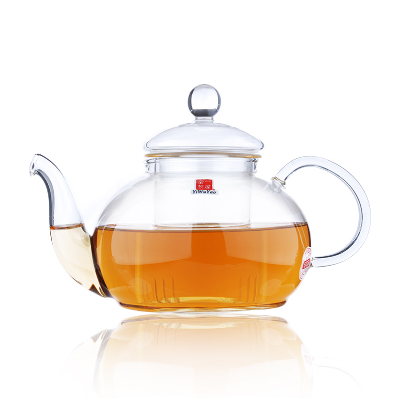 一屋窑 耐热高温手工玻璃茶具 过滤花草茶壶 大容量1200ML