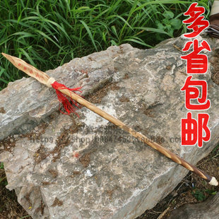 儿童节表演道具长枪 西游记道具哪吒 木质红缨枪 红孩儿兵器长矛