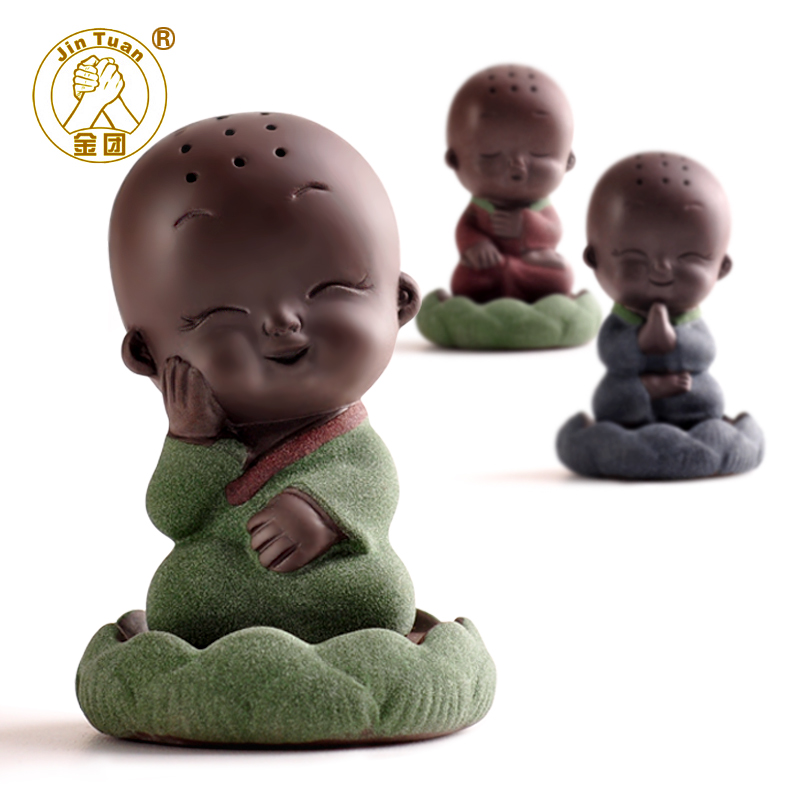 金团 小和尚茶宠特价 紫砂精品茶玩茶宠摆件 创意茶具配件可爱