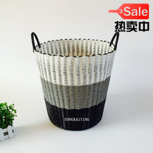 塑料藤编大容量收纳筐