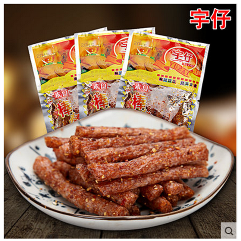 正宗宇仔休闲零食棒棒鸡辣条28克 80后经典怀旧辣条江浙沪皖包邮