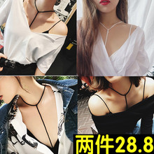 文胸学生内衣女防走光吊带背心 美背裹胸抹胸薄款 无钢圈短款 2件装