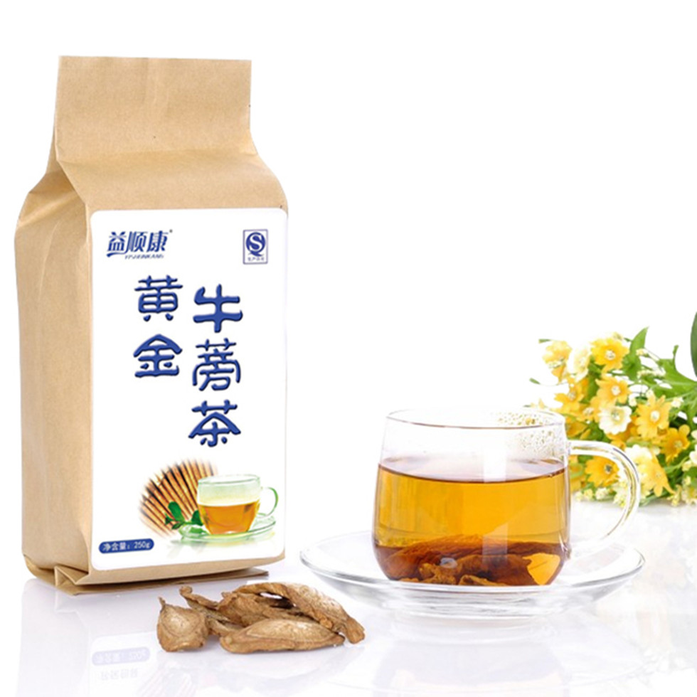 买1送1 徐州益顺康 黄金牛蒡茶炒熟 250克 新鲜牛旁片茶 正品包邮