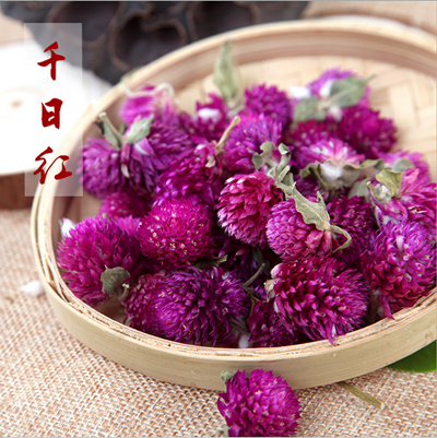 花茶传说 特级内蒙古千日红花茶百日红火球花干花草茶散装50g袋装