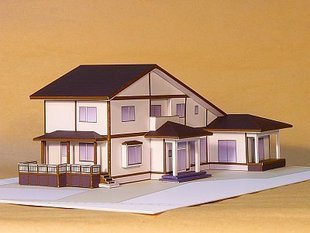 [777纸模型] 建筑沙盘作业手工diy 民居住宅公寓别墅楼房屋系列5