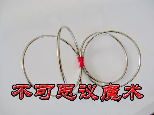 神奇中国环 一套4个圈 四连环 4连环 送教学 近景魔术道具地摊