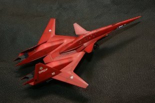 【777纸模型】红色科幻战斗机《皇牌空战x》adf-01 falken,超美