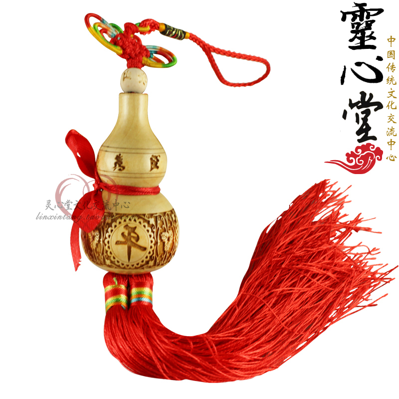 开光雕刻纯天然桃木辟邪葫芦工艺品出入平安招财挂件8cm