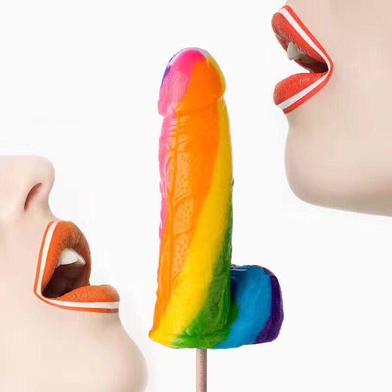 情趣整蛊恶搞彩虹手工糖果丁丁棒棒糖送女友生日万圣节情人节礼物