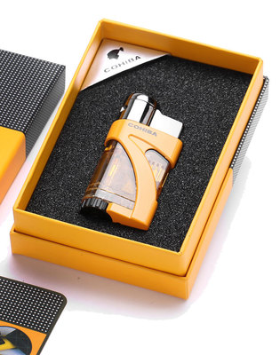 雪茄火机创意cohiba个性防风双直冲 高希霸雪茄打火机正版礼物